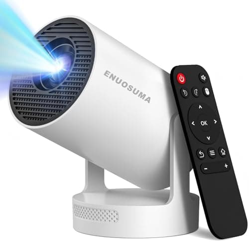 Mini Portable Projector with Wifi6 and Bluetooth, 4K Projector Support 5w Sound Base Speaker, 160 ANSI, Android 11, Auto Vertical Keystone 210°Rotatable Proyector for Home Bedroom Outdoor HY300 ULTRA