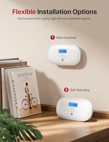 X-Sense Smart Carbon Monoxide Detector XC0C-iR, Silence via App, CO Alarm with LCD Digital Display, Carbon Monoxide Alarm with Replaceable Battery, 1-Pack 6