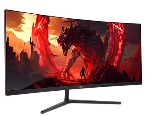 acer Nitro 29.5 Inch 1500R Curved Zero-Frame UWFHD 2560 x 1080 Gaming Monitor | AMD FreeSync Premium | Up to 200Hz | 1ms VRB | VESA Mountable | Two Display Port 1.4 & Two HDMI 2.0 | ED306C Xbmiippx 7
