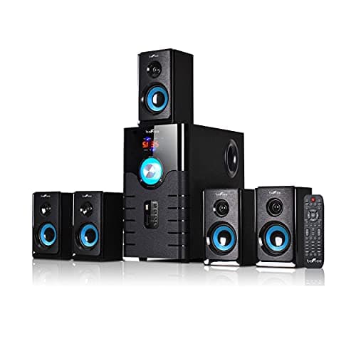 beFree Sound 5.1 Channel Bluetooth Surround Sound Speaker System in Blue