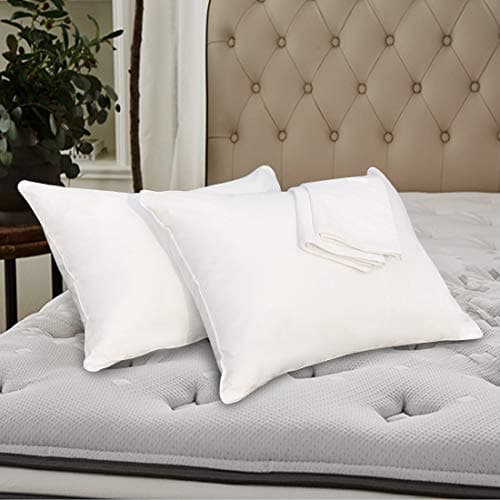 Precoco White Pillow Cases Standard Size-100% Cotton Pillowcase Covers with Zipper Hidden, Breathable & Ultra Soft/Pillow Covers for Easy Care, Set of 2 7