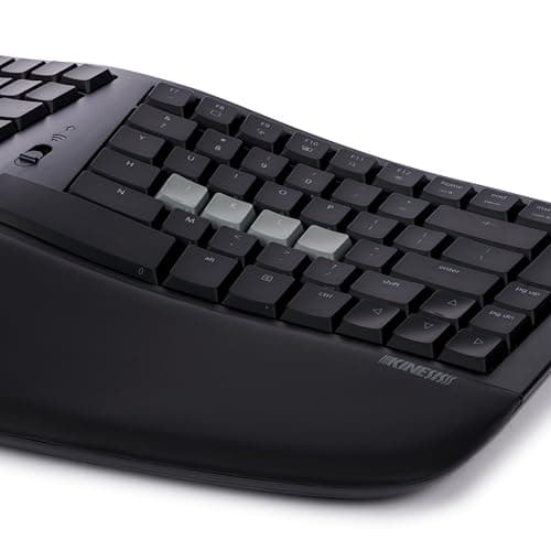 KINESIS mWave Ergonomic Keyboard for PC (Black) | Mechanical Switches | Bluetooth & USB | Programmable | Backlit | Windows Modifiers & Hotkeys 8