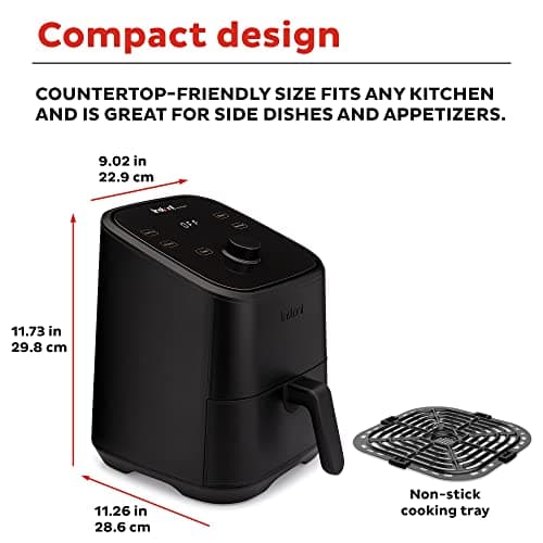 Instant Pot Vortex 2QT Mini Air Fryer,Small Air fryer that Crisps,Reheats,Bakes,Roasts for Quick Easy Meals, Includes over 100 In-App Recipes,is Dishwasher-Safe, from the Makers of Instant Pot, Black 6