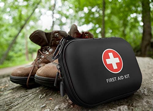 Mini First Aid Kit, 100 Pieces Water-Resistant Hard Shell Small Case - Perfect for Travel, Outdoor, Home, Office, Camping, Hiking, Car (Black) 7