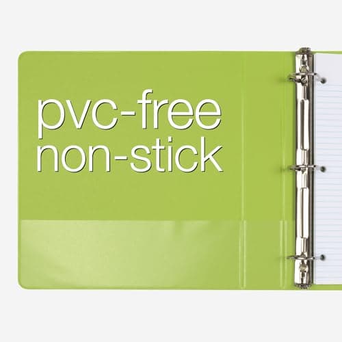 Oxford 3 Ring Binders, Binders for School and Office, 1.5 inch, Slant D Rings, 375 Sheet Capacity, ClearVue Presentation, Non-Stick, PVC-Free, Assorted Pastel Colors, 4-Pack (1002482) 7