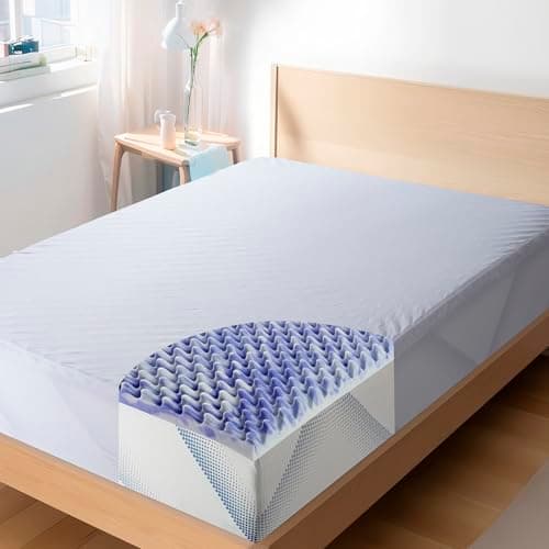 Planet Sleepings 2 Inch Full Purple Memory Foam Mattress Topper, Cooling Gel Foam Mattress Topper for Pressure Relief, Bed Topper in a Box CertiPUR-US Certified