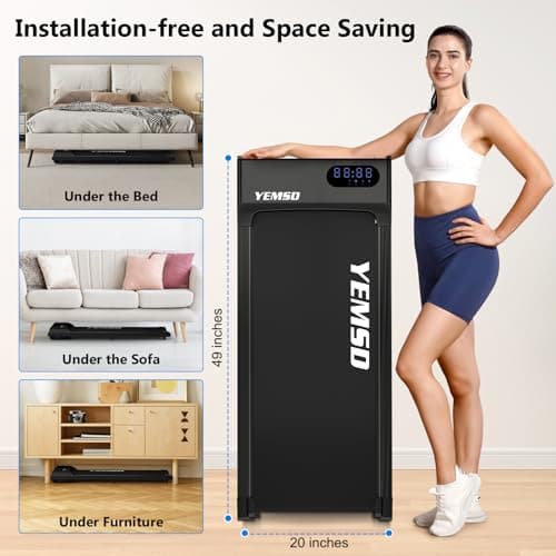 Walking Pad, Walking Pad Treadmill 330 lb Capacity, 3 in 1 Portable Under Desk Treadmill for Home and Office with Remote Control, LED Display (C102 Black) 7