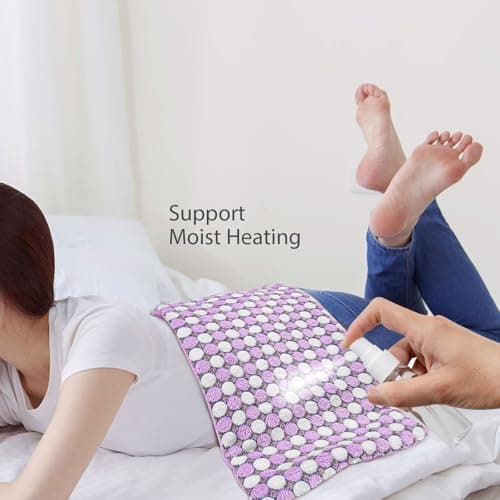 Pasonio Full Weighted Electric Heating Pad for Back Pain, Cramps, Relief - Auto Shut Off - 2.3lb Heat Pad with Moist & Dry Heat Therapy Options - Hot Heated Pad - (XL 12"x24") - PYQ0Z 9