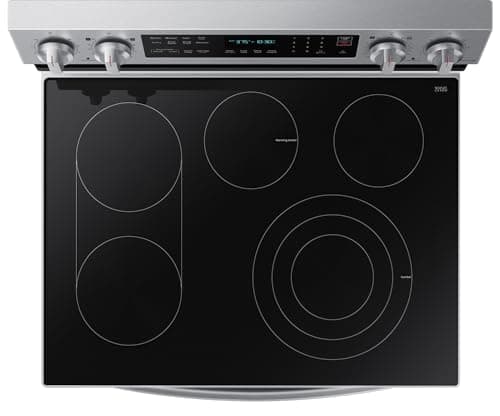 SAMSUNG Smart Freestanding Electric Range 6.3 cu. ft. with Air Fry, Convection+, and Griddle, NE63D6711SR/AA, Stainless Steel 7