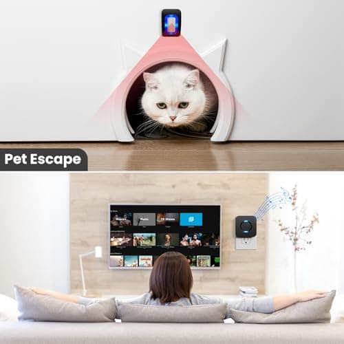 Wireless Motion Sensor LED Light - Motion Detector Alarm Chimes Door Sensor with 500 FT Range Security Alert Monitor System for Home, Business, Store, Office, School 6