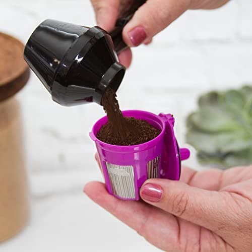 Perfect Pod EZ-Scoop Coffee Scooper & Funnel for Reusable K Cup Refillable Coffee Pods, 2 Tablespoon Capacity Black 5
