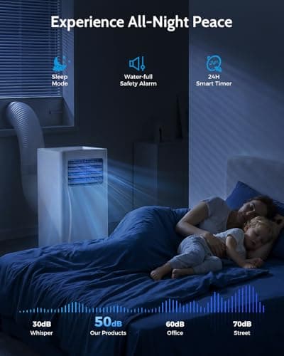 Feelfunn 10,000 BTU Portable Air Conditioners - Cools 450 Sq.Ft, 3-in-1 Portable AC with Remote Control/Sleep Mode/24H Timer, AC Unit for Bedroom, Dorms, Apartment, Window Kit Included 5