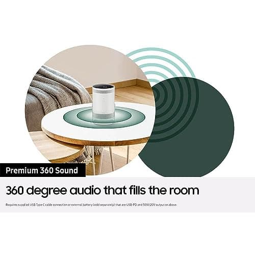SAMSUNG 30" - 100" The Freestyle FHD HDR Smart Portable Projector for Indoor and Outdoor Home Theater, Big Screen Experience with Premium 360 Sound w/ Alexa Built-In (SP-LSP3BLAXZA) 7