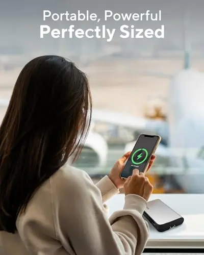 myCharge Portable Charger with Wall Plug – 10050mAh Fast Charger – Power Bank for iPhone, Samsung, Android & More - External Battery Pack Portable Charger with Built-in Cables (Lightning + USB-C) 6