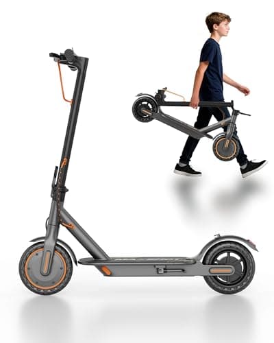 MAXSHOT Electric Scooter Adults & Big Kids, 350W Powerful Motor, Top Speed 16/19MPH, 12/16/19/21Miles Range, 8.5" Solid Tires Folding Commuter Escooter with Dual Suspension for Commuting, APP Control