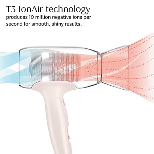 T3 Afar Lightweight Travel-Size Hair Dryer with Auto Dual Voltage, Folding Handle, Fast Drying, Lightweight and Ergonomic, Frizz Smoothing, Multiple Heat and Speed Combinations 9