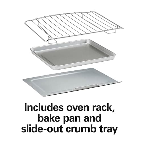 Hamilton Beach Countertop Toaster Oven & Pizza Maker Large 4-Slice Capacity, Stainless Steel (31401) 6