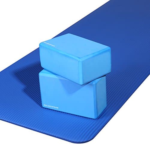 BalanceFrom Set of 2 High Density Yoga Blocks, 9"x6"x4" Each, Pair (Blue) 5