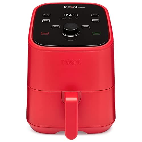 Instant Pot Vortex 2QT Mini Air Fryer, Small Air fryer that Crisps,Reheats,Bakes,Roasts for Quick Easy Meals,Includes over 100 In-App Recipes, is Dishwasher-Safe, from the Makers of Instant Pot, Red