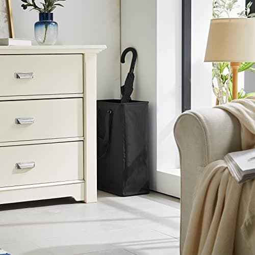 Slim Laundry Hamper with Adjustable Long Handles, 45L Small Laundry Baskets with Mesh Top, Narrow Dirty Clothes Hamper for Bedroom, Closet, and Bathroom - Black 7