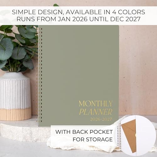 Beautiful 2026-2027 Monthly Planner and Calendar Book - To Do List Notebook That Easily Organizes Your Tasks to Boost Productivity - Runs From January 2026 Until December 2027 5