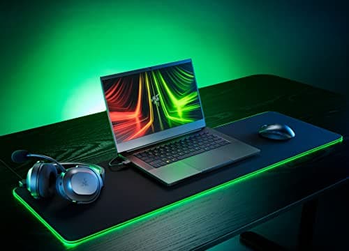Razer Goliathus Extended Chroma Gaming Mousepad: Customizable Chroma RGB Lighting - Soft, Cloth Material - Balanced Control & Speed - Non-Slip Rubber Base - Classic Black 9