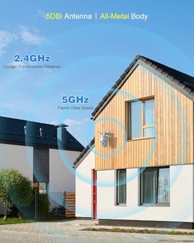 Ctronics 4K Security Camera Outdoor, AI Vehicle/Animal/Human Detection, Auto Tracking, 2.4/5Ghz WiFi, PC/Phone Remote, 256GB SD/Cloud/FTP/NAS, 24/7, Color Night Vision[All-Metal] 5