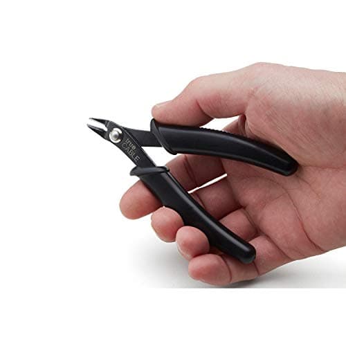 trueCABLE Precision Sharp Flush Cutter, 1 Pack, Wire Cutting Pliers for Ethernet Cable Preparation, Electronics, Jewelry & Crafts, Hardened Carbon Steel with Non-Slip Handle, Cut Wire Up To 16 AWG 6