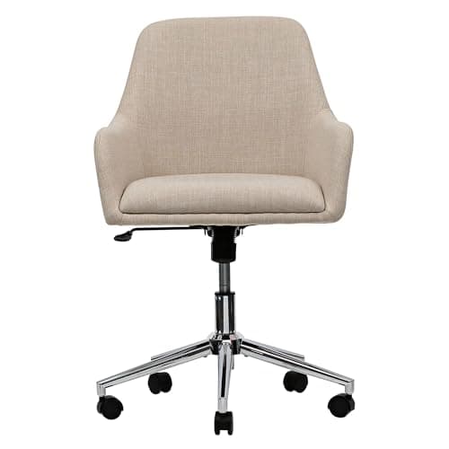 Workspace by Alera Mid-Century Task Chair, Supports Up to 275 lb, 18.9" to 22.24" Seat Height, Cream Seat, Cream Back 10