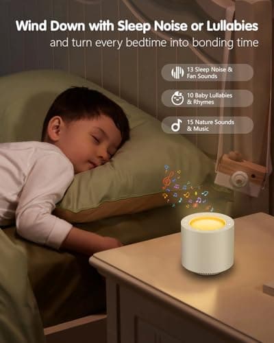 PureNurt White Noise Machine: Red Light Therapy Sleep Sound Machine with 38 Soothing Sounds & Calming Womb Soother Shusher, Memory Function, Dimmable Nursery Night Light with Timer for Baby Adult Gift 6