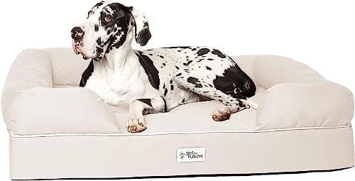 PetFusion Ultimate Dog Bed, Orthopedic Memory Foam, Multiple Sizes and Colors, Medium Firmness Pillow, Waterproof Liner, YKK Zippers, Breathable 35% Cotton Cover