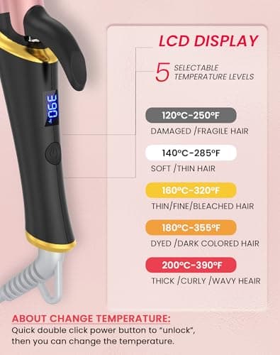 Ukliss Mini Curling Iron for Short Hair with Anti-Scald Tip, 30s Fast Heat & Dual Voltage for Travel, Creates Soft Waves & Curls on Short to Medium Hair, Includes EU/UK Adapter (Black, 1 inch) 5