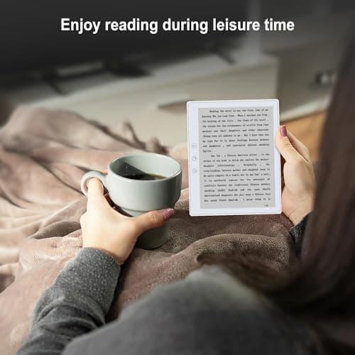 Veidoo 5.8 inch Ebook Reader, HD Touch Screen Carta E-Ink Technology, 32GB ROM(TF Card Expansion to 64G), WiFi, Long Endurance, Android E-Reader(White) 7