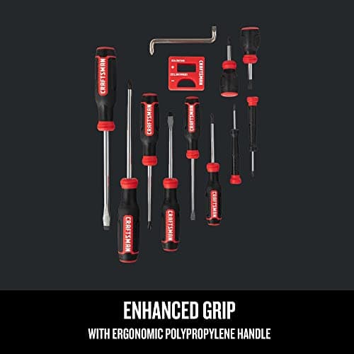 CRAFTSMAN Screwdriver Set, Bi-material, 12 Piece (CMHT65071N) 5