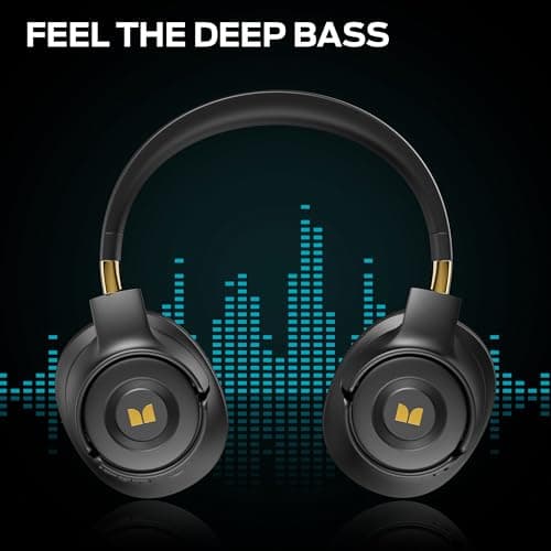 Monster Persona SE ANC Active Noise Cancelling Headphones, Over Ear Bluetooth Headphones Wireless, 60H Playtime, HiFi Stereo Audio, Deep Bass, Built-in Mic, Memory Foam Ear Cups for Home (Black) 7
