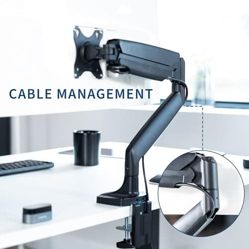 VIVO Premium Aluminum Heavy Duty Single Monitor Arm for Ultrawide Monitor up to 40 inches and 24 lbs, Desk Mount Stand, Pneumatic Height, Max VESA 100x100, Black, STAND-V101Q 6