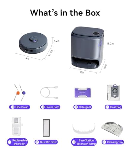 NARWAL Freo Z10 Ultra Robot Vacuum and Mop Combo, Dual RGB Cameras and Chips, AI Avoidance, 8N Corner to Edge Deep Cleaning, Dry-Wet Separation, 18000Pa, Hot Water Wash & Self-Emptying, Gray 11