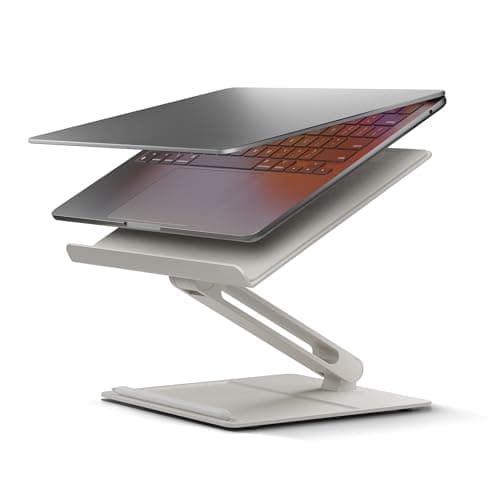 Native Union Desk Laptop Stand – Height Adjustable Ergonomic Computer Stand – Compatible with MacBook Air/Pro, iPad, Dell, HP, Lenovo, Microsoft Surface & Laptops & Tablets Up to 5kg (Sand Stone)