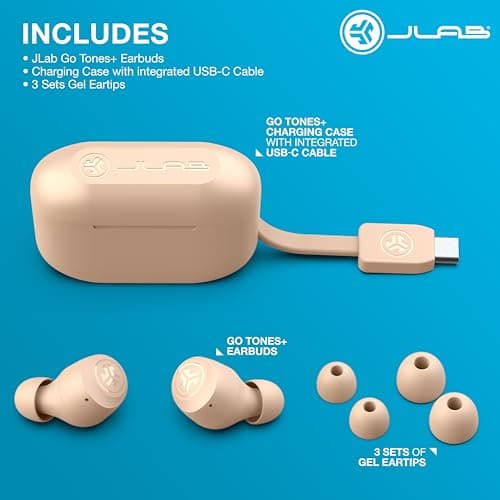 JLab Go Air Pop+ Tones True Wireless Earbuds, in Ear Headphones, Bluetooth Earphones, 35H Playtime Ear Buds, Bluetooth Earbuds with Microphone, USB-C Charging Case, Dual Connect, EQ3 Sound, (474 C) 7