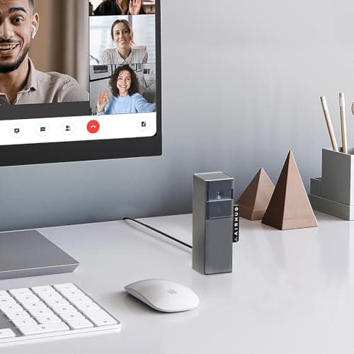 AIRHUG 3 in 1 1080P Webcam with Microphone & Speaker, USB Camera for Video Conferencing/Online Class/Gaming Live, Built-in Privacy Cover 9