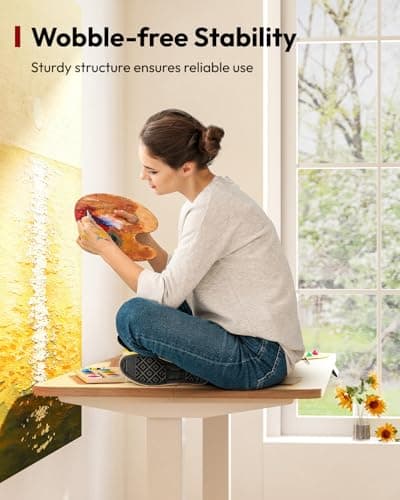 SANODESK Standing Desk Height Adjustable Electric 40x24 Inches Sit Stand Desk for Home Office with Splice Board, White Frame/Maple Top 7