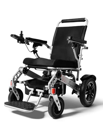 MINTIA 30 Mile Long Travel Range, Lightweight Foldable Electric Wheelchair for Adults Motorized Wheelchair All Terrain Intelligent Power Wheelchair for Seniors Compact Portable Airline Approved