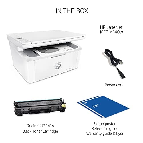 HP Laserjet MFP M140w Wireless Monochrome All-in-One Printer, Copier, Scanner, Phone, Tablet, for Home, Office Use, Easy Setup, Auto-On/Off Technology Compact White 7MD72F (Renewed) 9