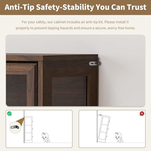 BONITURE Display Cabinet with Acrylic Glass Doors,5-Tiers Curio Cabinet with LED Lighting for Collectibles, Collectibles Toy Organizers Rack & Display Shelf Display Case Storage Cabinet, Walnut 7