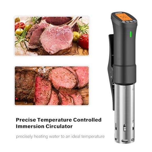 INKBIRD 2.4G Wifi Sous Vide Cooker ISV-200W, 1000W Sous Vide Machine, Remote Control Immersion Circulator with APP Recipes Timer Alarm Mobile Notification 3D Water Heating Ultra-Quiet 7