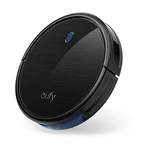 eufy Boost IQ RoboVac 11S (Slim), 1300Pa Strong Suction, Super Quiet, Self-Charging Robotic Vacuum Cleaner, Cleans Hard Floors to Medium-Pile Carpets Black (Renewed)