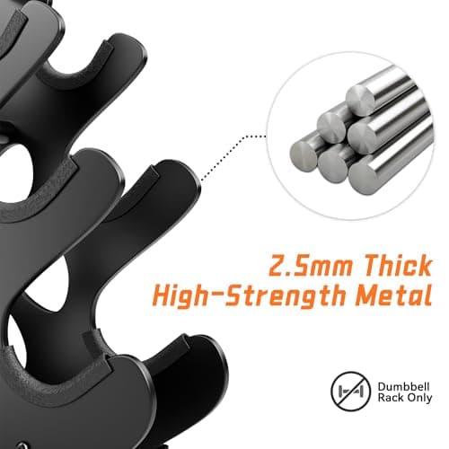 3 Tier Dumbbell Rack, Weight Rack For Home Gym, Dumbbell Stand for Free Weights 3