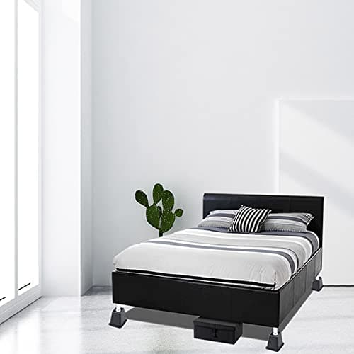 Ihomepark Bed Risers 3 Inch, Heavy Duty Square Furniture Frame Lift for Couch, Chair, Desk, Sofa and Bunk Bedpost, Set of 4 6