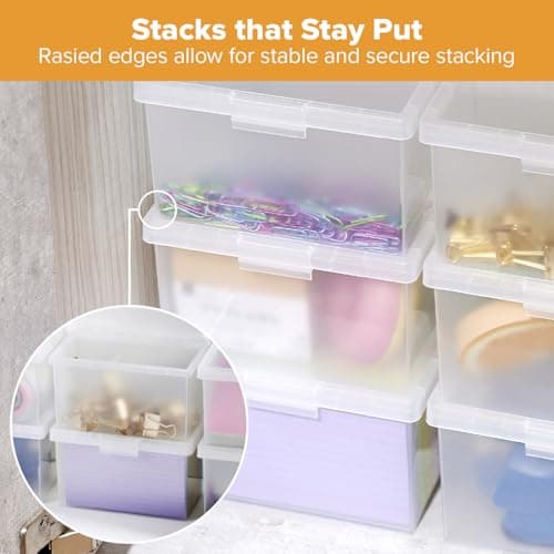 Bostitch Konnect Nest Clear Boxes, Stacking, Index 8