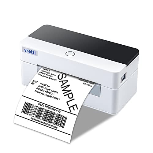 vretti Shipping Label Printer, 4x6 USB Desktop Barcode Label Printer for Small Business & Shipping Packages Compatible with Mac, Windows, Linux, UPS, USPS